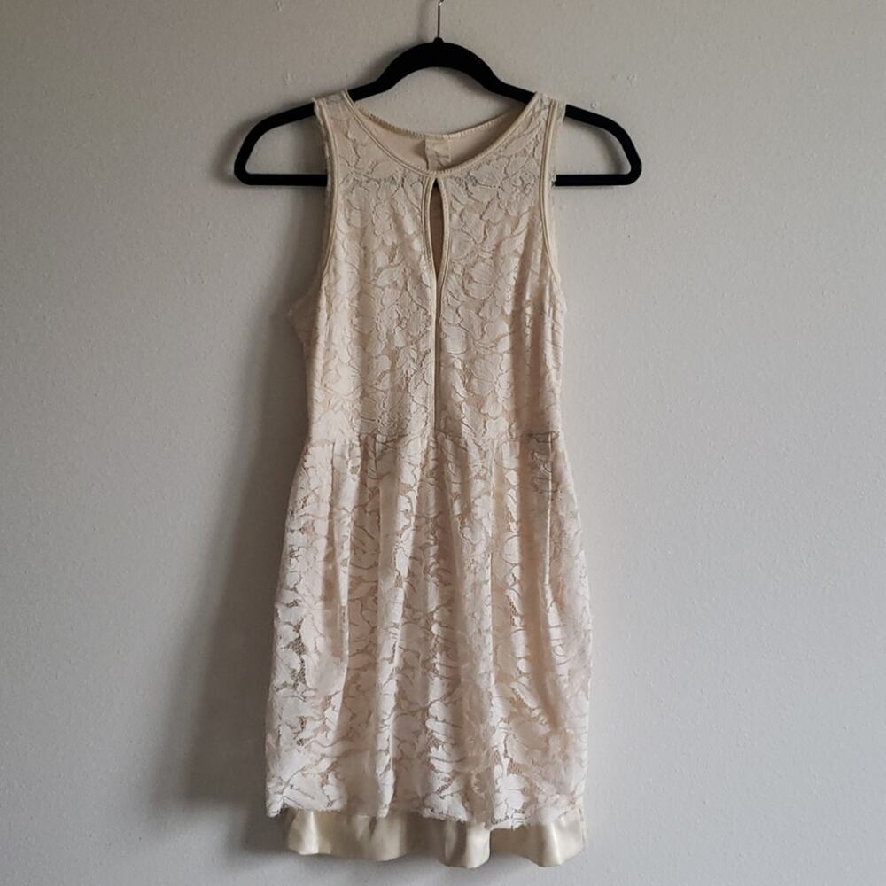 Zara Collection Cream Lace Mini Dress